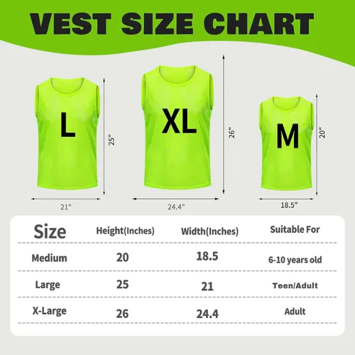 Miniatura 3 de 12/24/48PCS Pinnies Youth Team Pennies para Deportes Niños y Chalecos Scrimmage para Fútbol Baloncesto Jersey Practice
