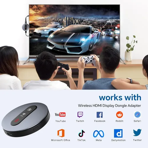 Miniatura 3 de Miracast Dongle Adaptador inalámbrico con pantalla HDMI - Dongle con AirPlay DLNA, para transmisión de video/audio desde teléfono, portátil a HDTV