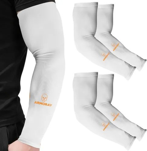 Miniatura 118 de ARMORAY - Mangas de brazo para hombres o mujeres; para cubrir tatuajes; de enfriamiento, para practicar deportes, básquetbol, golf, fútbol