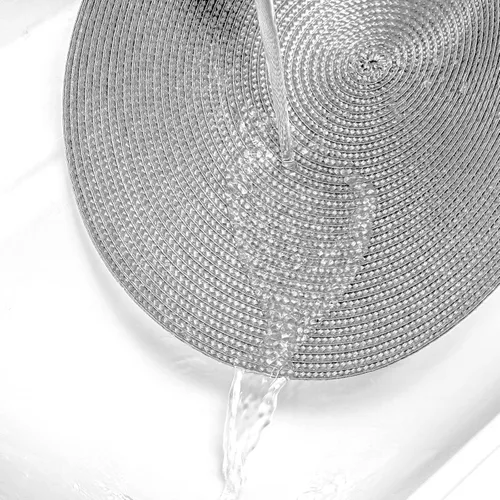 Miniatura 4 de AHHFSMEI Juego de 6 manteles individuales redondos trenzados de 15 pulgadas para mesas de comedor, tejidos naturales, resistentes al calor