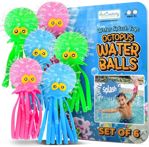 Miniatura 9 de ArtCreativity Juguetes de piscina para niños pequeños de 1 a 3 años, pelotas deportivas de agua, 3 diseños diferentes de pelotas de agua atléticas