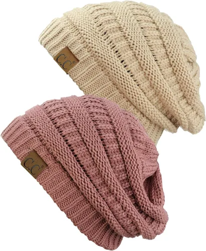 Miniatura 52 de Gorro a la moda de tejido suave abultado, cálido y elástico de C.C
