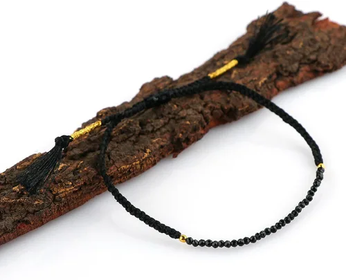 Miniatura 35 de Thecraftman - Pulsera trenzada de cuentas naturales, cristales energéticos, regalo para ella, pulsera de protección de hilo trenzado de mano