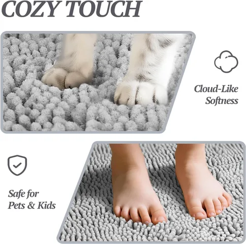 Miniatura 4 de VIVAGLORY Alfombra para Puerta de Perro Absorpmax para Patas Barrosas, Alfombra para Puerta de Perro con Patas Barrosas, Interior, Piso, Entrada