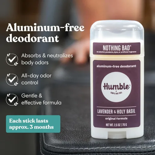 Miniatura 2 de Humble - Desodorante sin aluminio para mujeres y hombres, paquete variado, desodorante natural limpio y fresco en barra con aceites esenciales