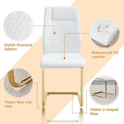 Miniatura 5 de Juego de mesa de comedor de cristal para 6,71 pulgadas, mesa de comedor para 6, mesa de cocina rectangular grande de vidrio templado y 6 sillas
