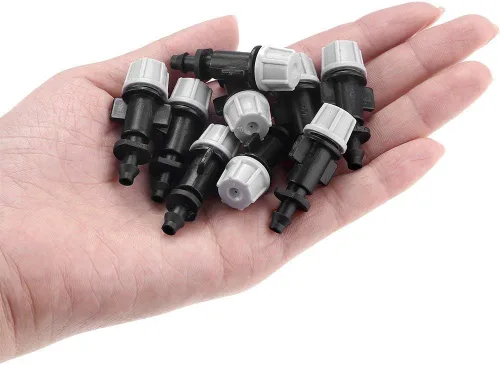 Miniatura 7 de Oumefar 50 unids/set boquillas de nebulización de plástico rociador atomizador boquillas regulables goteros para jardín agrícola invernadero sistema