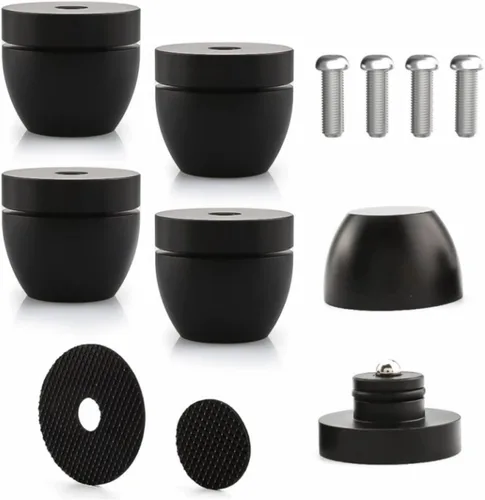 Miniatura 7 de Tertullus 4 piezas de cuentas de bola de altavoz pies de aislamiento de plataforma giratoria Almohadillas de plataforma amortiguador de audio pies