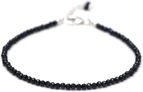 Miniatura 8 de Pulsera ajustable de plata esterlina 925 con cuentas completas para mujer, cuentas de piedras preciosas naturales, pulsera delicada, regalo