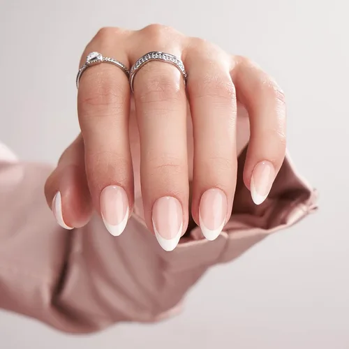 Miniatura 22 de BTArtbox Uñas Postizas Blancas Cortas a Presión - Uñas Postizas de Gel Suave en Forma de Almendra, Uñas Blancas con Pegamento para Uñas, Uñas