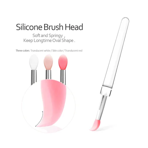 Miniatura 5 de Cepillo de silicona para labios, aplicador de lápiz labial con tapa, 8 brochas de maquillaje reutilizables, varitas de brillo de labios, herramienta