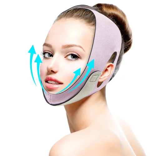 Miniatura 7 de FERNIDA - Máscara de elevación en V, correa de barbilla, máscara facial suave en forma de V, banda de elevación de mejillas para mujeres y hombres
