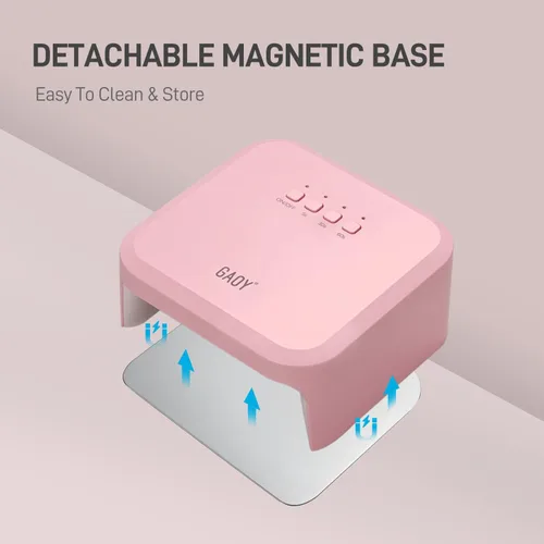 Miniatura 5 de GAOY Luz UV para uñas de gel, secador de uñas profesional con sensor infrarrojo y 3 temporizadores, lámpara de curado rápido para salón y arte
