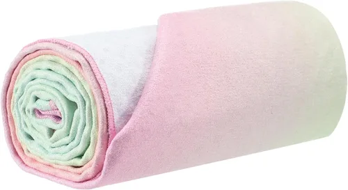 Miniatura 7 de Peryiter Toalla de yoga caliente, toalla de yoga con punto de agarre de microfibra antideslizante absorbente de sudor para pilates y fitness, 72 x