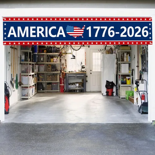 Miniatura 6 de Cartel del 250 aniversario de 120 x 20 pulgadas, Estados Unidos 1776-2026, 250 años de cumpleaños, libertad, mapa americano, suministros