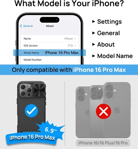 Miniatura 2 de BXYJY Funda para iPhone 16 Pro Max con correa y soporte, cordón cruzado para teléfono para mujeres y hombres, magnética, cubierta de cámara
