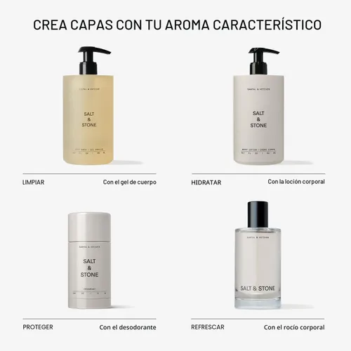 Miniatura 8 de SALT & STONE Desodorante sin aluminio Protección extra fuerte de 48 horas para mujeres y hombres Fabricado con extractos de algas marinas