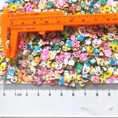 Miniatura 2 de 1.41 oz Mini Animales Fimo Rebanadas de Polímero Adultos Uñas Rebanadas de Arte Suministros de Diseño DIY Artesanía (Animales)
