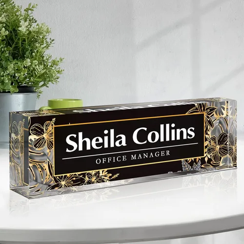 Miniatura 11 de Placa de nombre personalizada para escritorio, regalos de agradecimiento para empleados, placa de nombre de escritorio acrílica personalizada
