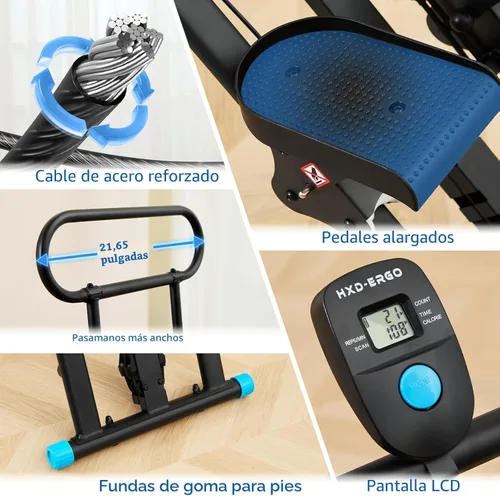 Miniatura 8 de HXD-ERGO Stair Stepper for Home, New Version 6 Adjustable Resistance Vertical Climber Cardio Exercise Machine, Folding Stair Climber for Full Body
