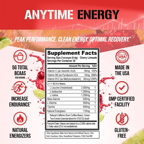 Miniatura 5 de EVL BCAAs Polvo de Aminoácidos - Polvo de Energía BCAA para Pre Entrenamiento para Recuperación Muscular, Crecimiento Delgado y Resistencia - Bebida