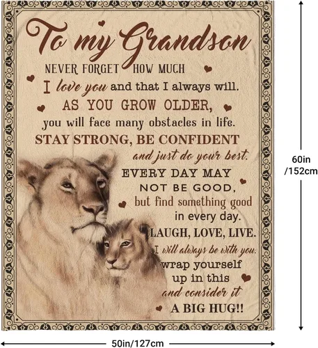 Miniatura 8 de Manta de regalo para nieto, regalo para nietos de parte de la abuela, regalos para nietos de parte de la abuela/abuelo, regalo de cumpleaños