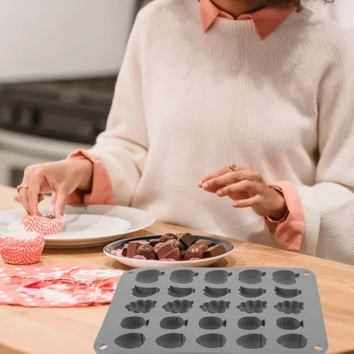 Miniatura 2 de Molde de silicona térmica para dulces de frutas para cocinar bricolaje, gelatina de chocolate, fondant, dulce de azúcar fácil de fabricar, molde
