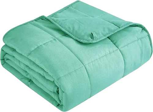 Miniatura 36 de Topcee - Manta con peso para adultos (15 libras, 48 x 72 pulgadas), manta de enfriamiento pesada de tamaño individual, suave y transpirable