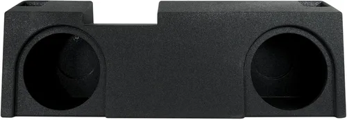 QPower - Caja de subwoofer doble de 12 pulgadas para debajo del asiento, subcaja con puerto QBomb compatible con Chevy Silverado Crew y Double Cab,