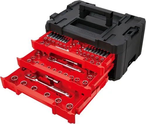 Miniatura 5 de CRAFTSMAN Juego de herramientas mecánicas, 230 piezas de herramientas de mano y juego de zócalos con caja de herramientas de 3 cajones (CMMT45305)