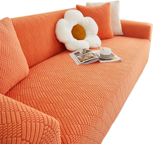 Miniatura 9 de Funda de sofá de alta elasticidad, protector de muebles a prueba de polvo para sofá de 1, 2, 3, 4 plazas, funda antideslizante con correa elástica