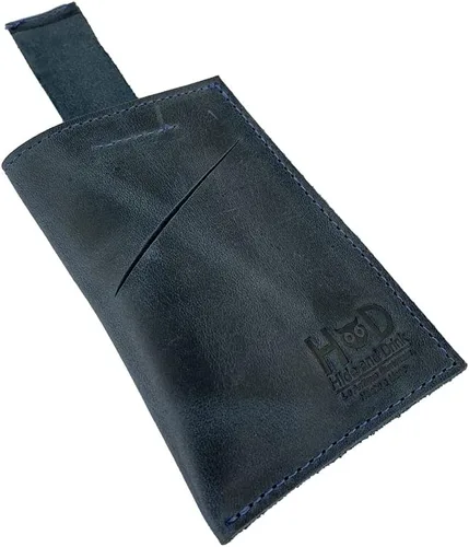 Miniatura 3 de Hide & Drink Cartera de cuero suave y funda para tarjeta hecha a mano azul pizarra