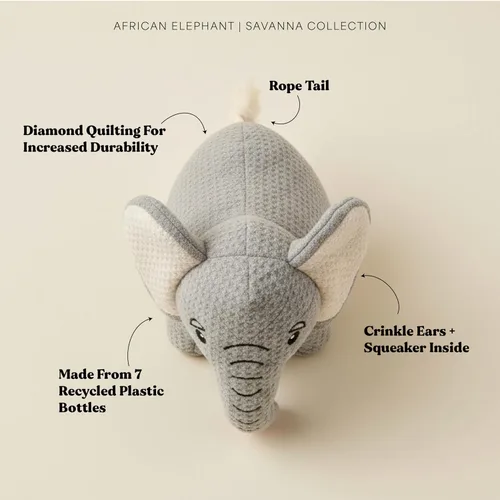 Miniatura 2 de Juguetes para perros Animal de peluche de elefante para perros grandes Juguete ecológico para perros jumbo