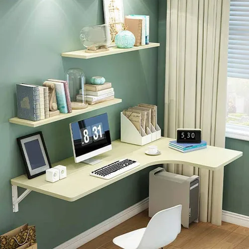 Mesa plegable de pared flotante, multifunción, mesa de comedor para cocina, oficina en casa, escritorio de ordenador, mesa de aprendizaje, 10