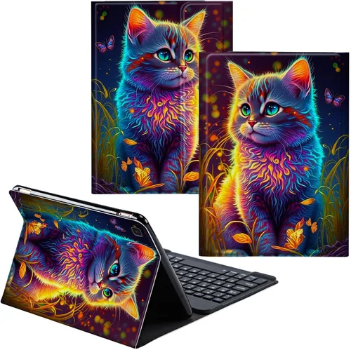Miniatura 15 de Funda para Samsung Galaxy Tab S6 Lite 2022/2020 Teclado inalámbrico desmontable y cubierta de soporte de piel sintética Funda protectora