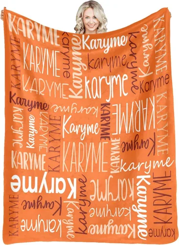 Miniatura 20 de Mantas personalizadas con nombres, regalos para bebés, niñas y niños, manta personalizada de vellón suave y sherpa con nombre para niños y adultos