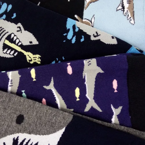 Miniatura 4 de HSELL - Calcetines de algodón para hombre, de vestir, con diseños divertidos y alocados