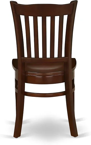 Miniatura 10 de East West Furniture ANGR3-MAH-W - Juego de comedor de 3 piezas para espacios pequeños que contiene una mesa de comedor redonda con pedestal y 2