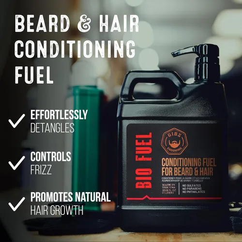 Miniatura 2 de GIBS BioFuel - Acondicionador hidratante para barba y cabello, 33.8 onzas líquidas (paquete de 1)