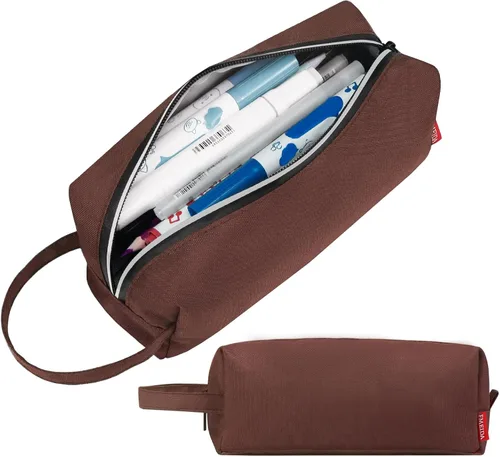 Miniatura 10 de Fmeida Estuche para lápices estético, bolsa de lápices de gran capacidad, estuche portátil para bolígrafos, oficina, papelería, bolsa de maquillaje