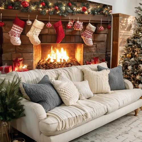 Miniatura 5 de BlissYard Pancarta de Fondo de Navidad de 8 x 6 pies Papá Noel Trineo Reno Feliz Navidad Árbol Muñeco de Nieve Regalos País de las Maravillas