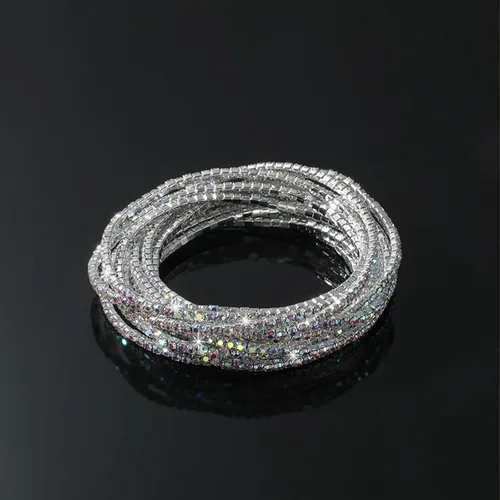 Miniatura 4 de Long tiantian 9 Pcs Tennis Bracelets for Women Teen Girl Gifts Trendy Stuff 9K Gold Plated Cubic Zirconia Classic Gold Bracelets for Women Fashion