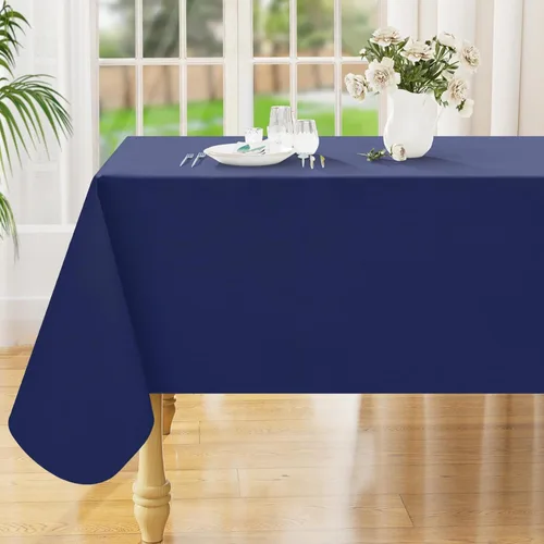 Miniatura 12 de Smiry Mantel cuadrado de vinilo impermeable de 54x54 pulgadas, protector de manteles de vinilo lavables, funda de mesa resistente a derrames