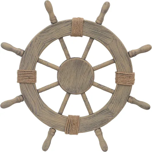 Miniatura 9 de Asense Arte para colgar en la pared, ancla de madera con cuerda, decoración de pared temática náutica, decoración del hogar, temática de playa, 9.8
