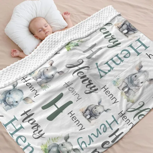 Miniatura 12 de Mantas de bebé personalizadas para niñas, manta de oso de bebé, manta de bebé de felpa suave Minky con nombre que recibe mantas para niñas, recién