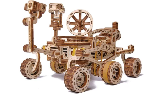 Wood Trick Mars Rover - Rompecabezas mecánico 3D de madera – Monta hasta 13 pies – 7.9 x 4.7 pulgadas – Kit de modelo de bricolaje para adultos y