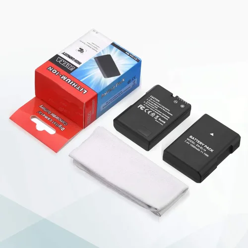 Miniatura 7 de EN-EL14 EN EL14A - Paquete de 2 baterías de iones de litio de 1500 mAh compatibles con Nikon D3100 D3200 D3300 D3400 D3500 D5100 D5200 D5300 D5500