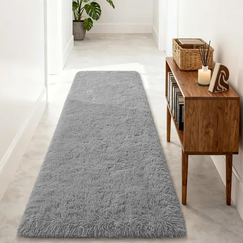 Miniatura 96 de Merelax Alfombra Moderna Suave y Esponjosa Shaggy para Dormitorio Sala de Estar Decoración de Sillas Pequeñas Alfombras Tapetes para Pies Piso, Verde