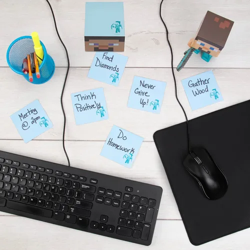 Miniatura 6 de Minecraft Movie Steve Sticky Note Cube, 800 hojas – Bloc de notas autoadhesiva de 3 x 3 pulgadas – Bloque de notas – Regalo de regreso a la escuela