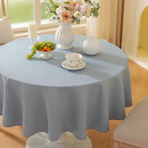 Miniatura 21 de Laolitou - Mantel cuadrado de lino impermeable texturizado negro, manteles lavables sin arrugas a prueba de derrames para mesa de comedor